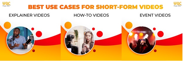 Best use cases for short-form videos